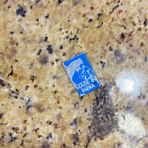 Trinket Jewelry Box & Lid Carve Stone Marble Mother of Pearl Inlay Flower Design - Picture 8 of 11